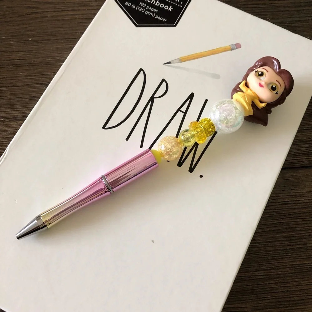 Disney Doorables: Beauty and the Beast: Belle handmade beaded pen